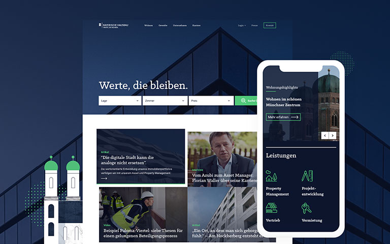 Ein Bild zeigt eine conversion-optimierte B2B Website.