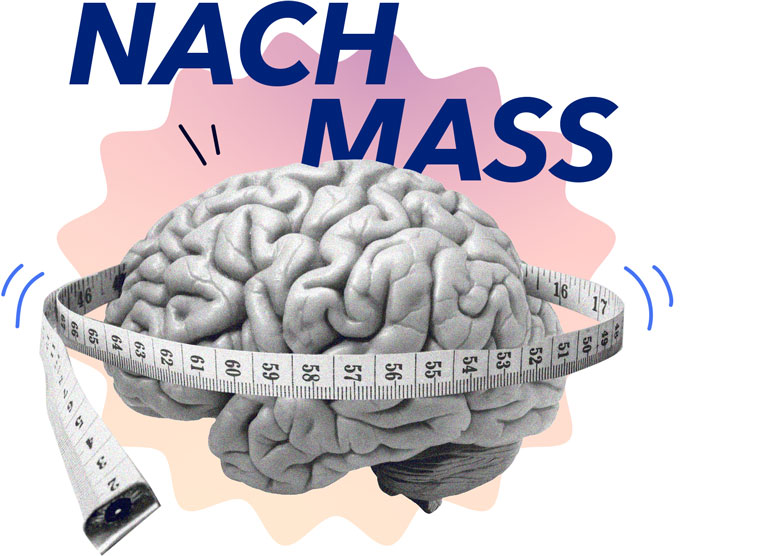 Ein illustriertes Gehirn, das von einem Maßband vermessen wird zeigt: SNK Marketing-Strategien werden auf B2B Zielgruppen zugeschnitten.
