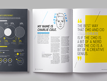 Shown is an editorial design for an SAP text page by design agency SNK
