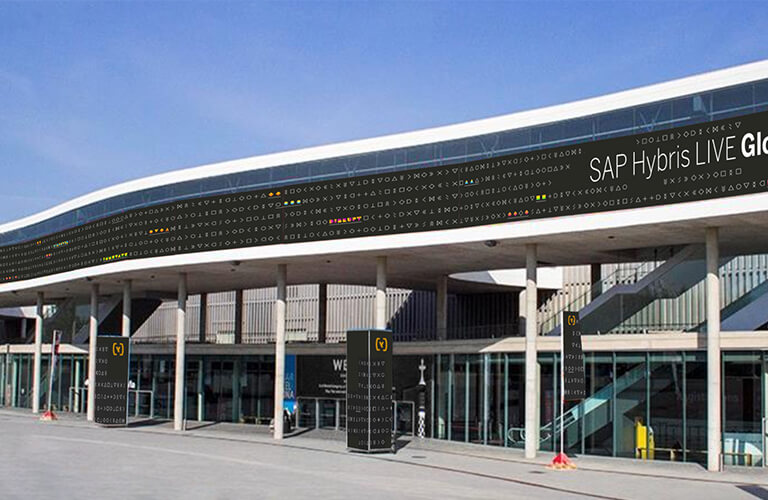 Zu sehen ist das Event des SAP Hybris Summits von der Designagentur SNK
