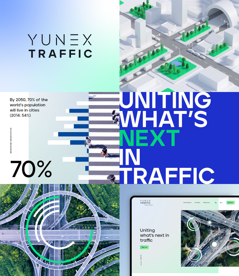 teaser shows new Yunex Traffic homepage in a tablet