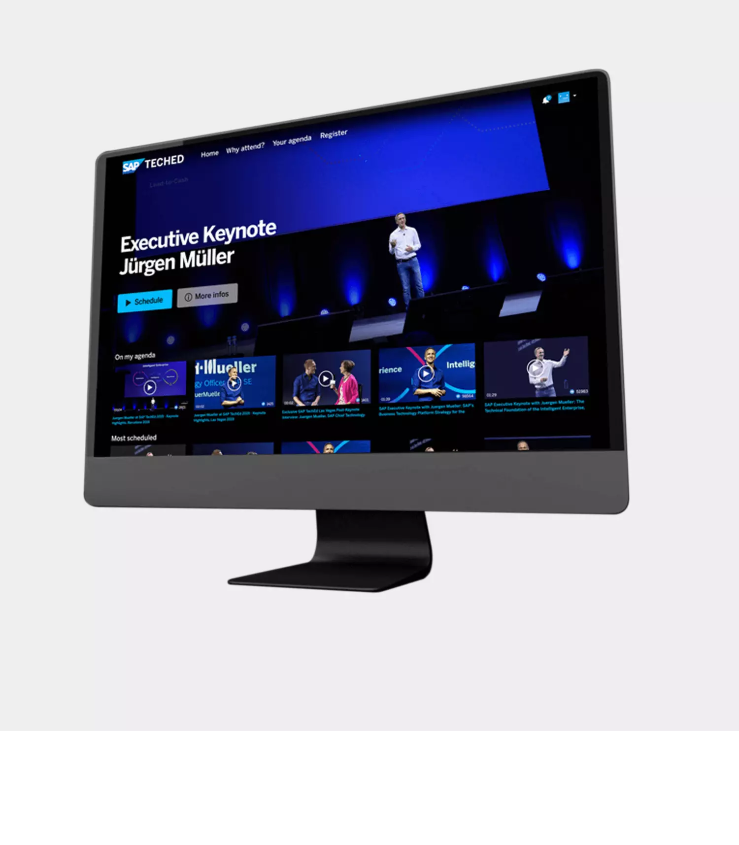 Screen Design: Startseite der SAP TechEd 2020