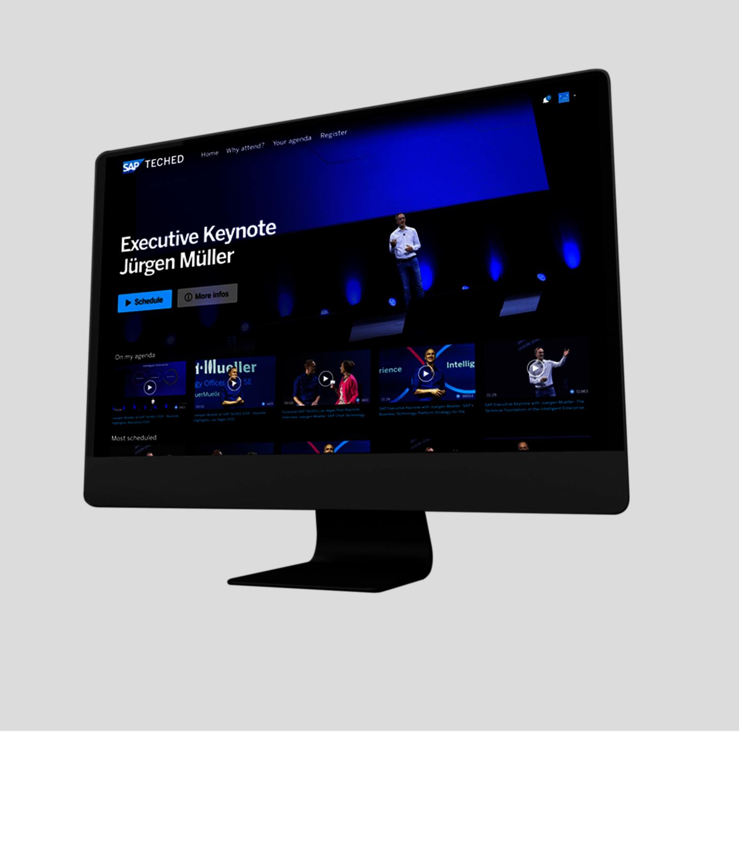 Screen Design: Startseite der SAP TechEd 2020