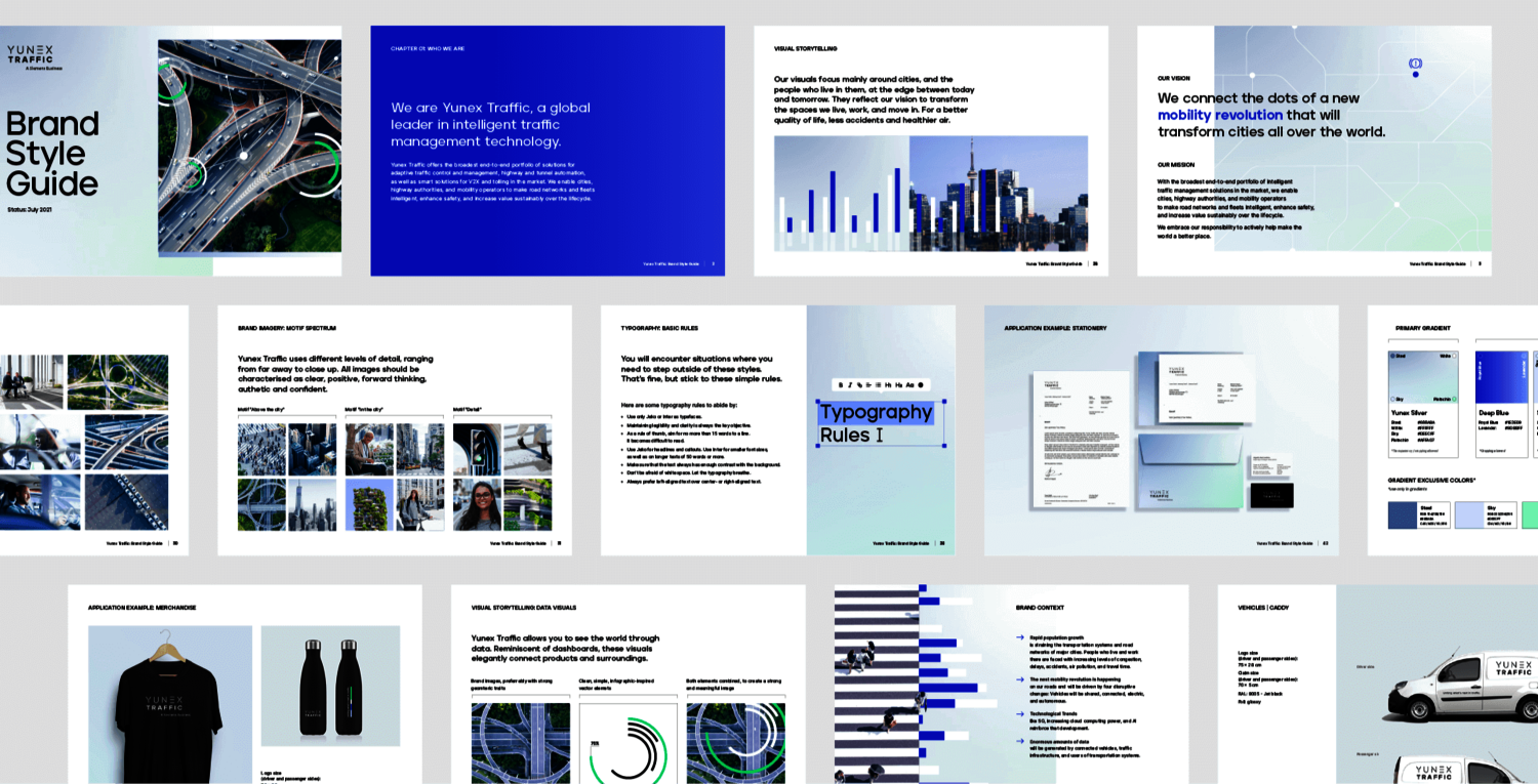 Typographie, Farbe, Designs: Überblick zum Yunex Brand Styleguide