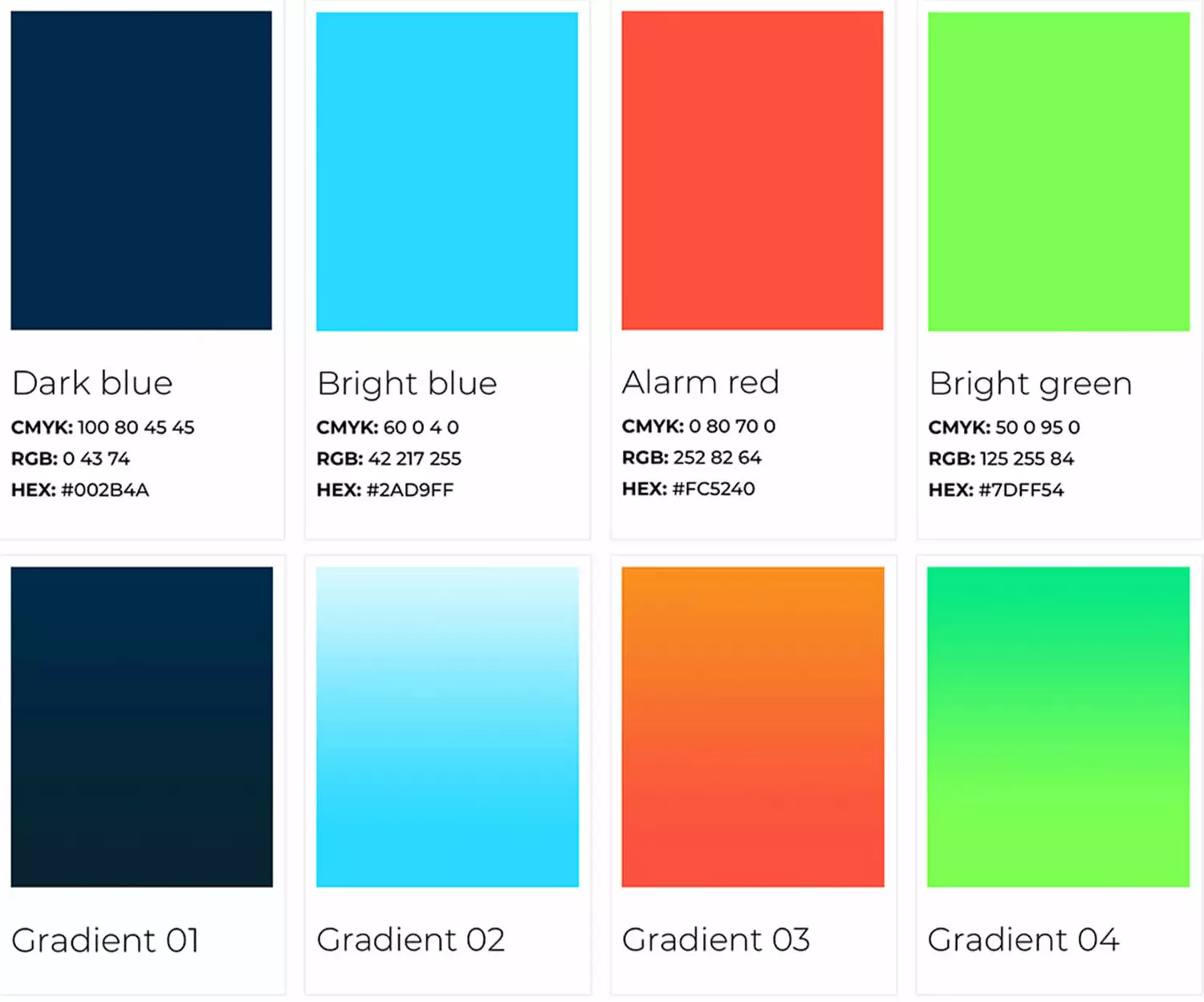 New colors for myra security from blues over red and green
