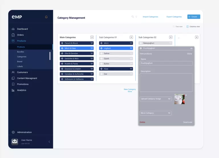 Bild zeigt ein Konfigurations-Interface von SAP. Das UX/UI-Design stammt von SNK.