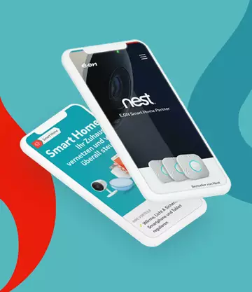 E.ON Screens Smart Home auf 2 Smartphones
