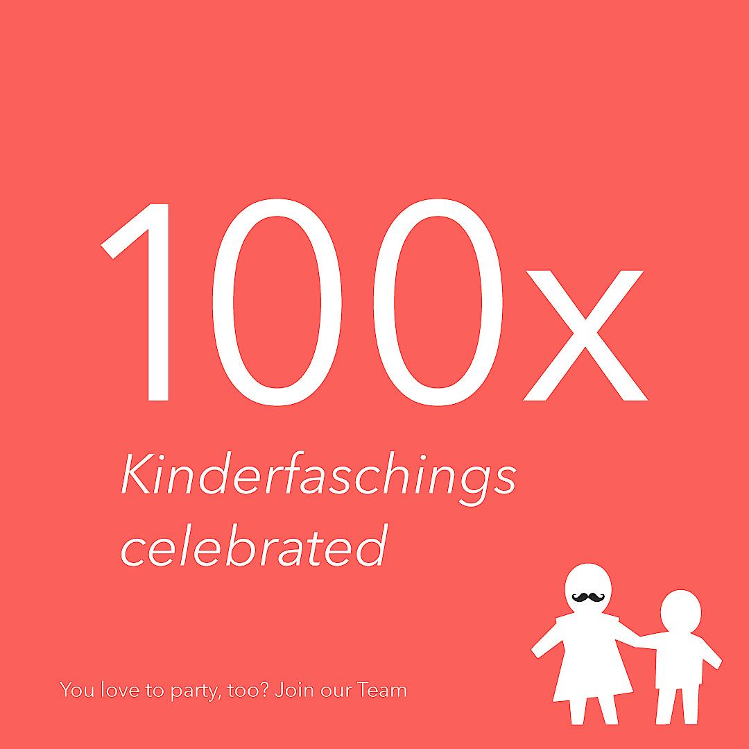 Grafik: 100 Mal wurde miteinander "Kinderfasching" gefeiert