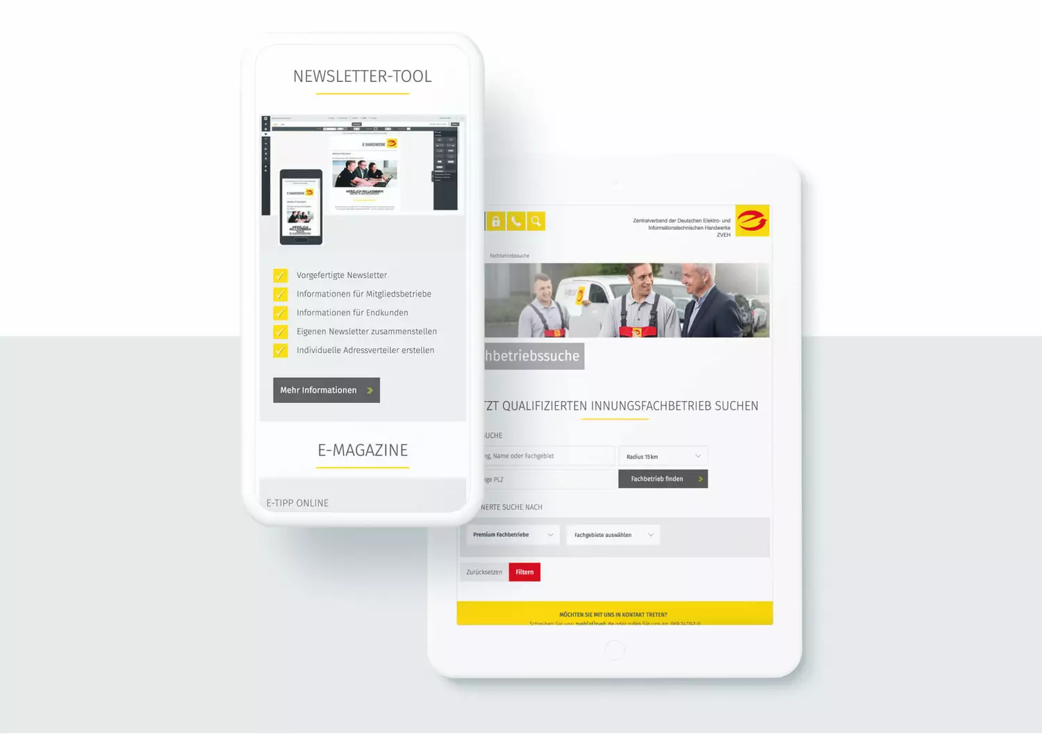 You can see a screenshot of the newsletter tool as a service offer for users of the e-platform.
