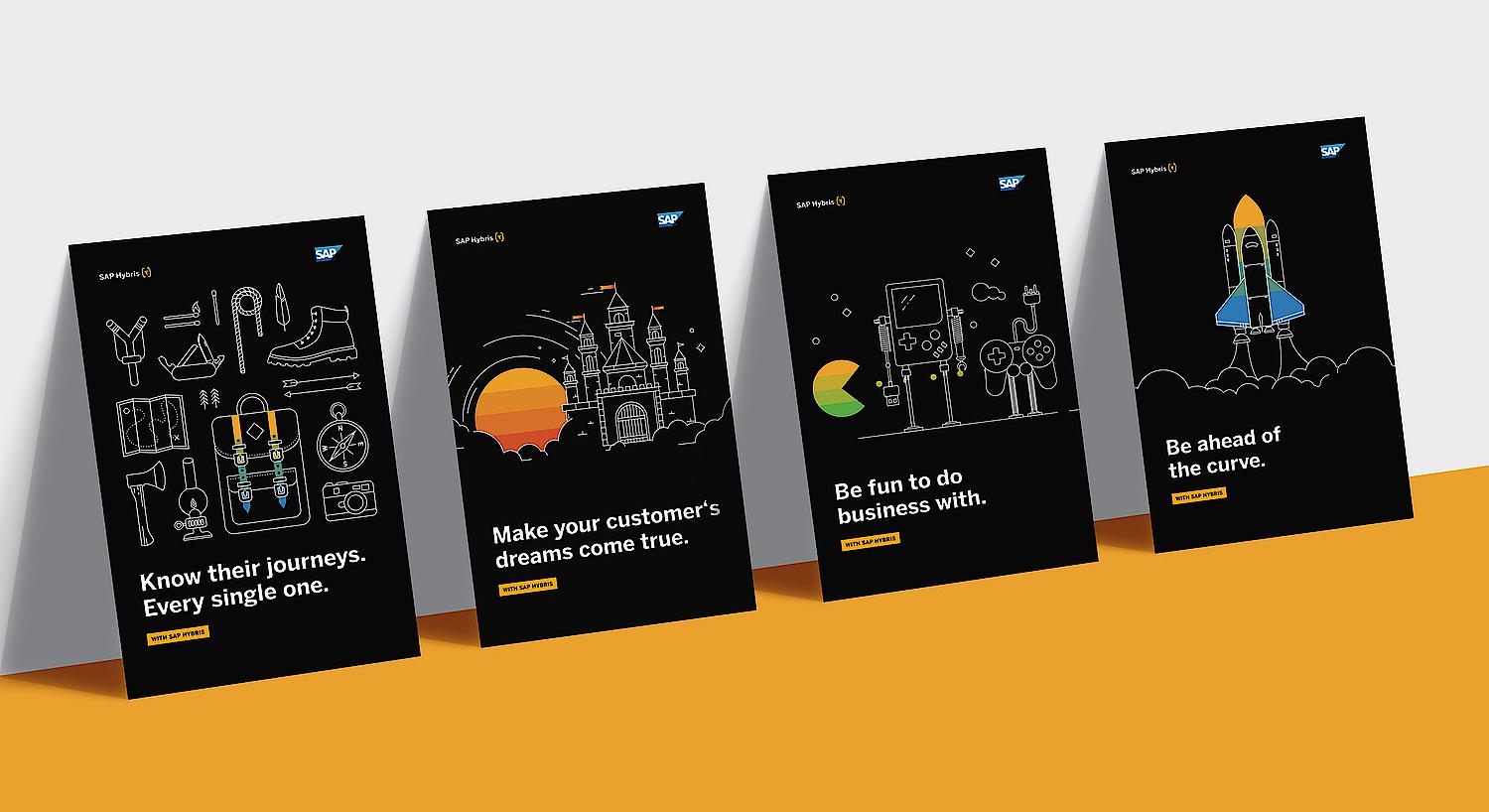 Print-Designs der Agentur SNK für SAP Hybris.