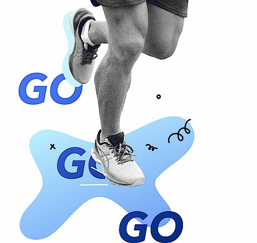 Ein Marathonläufer symbolisiert die konstante Leistung von SEO-Content.