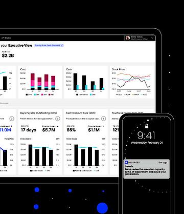 Ein Screen zeigt die responsive Ansichten des UI-Designs für die Celonis-Software