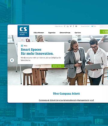 Teaser shows Camßana & Schott Website relaunched by digital agency SNK