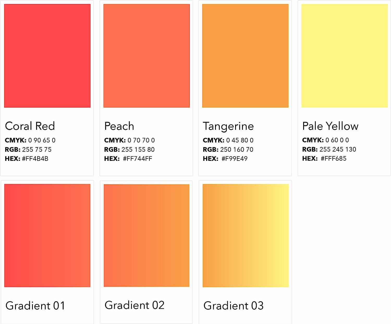 Zu sehen ist die neue Valantic Farbpalette erstellt von der SNK Designagentur