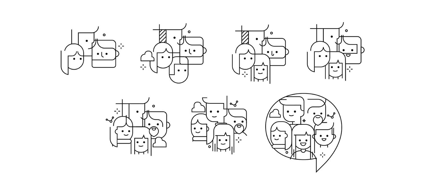 Illustration von Menschen im SAP Hybris Designsystem von SNK