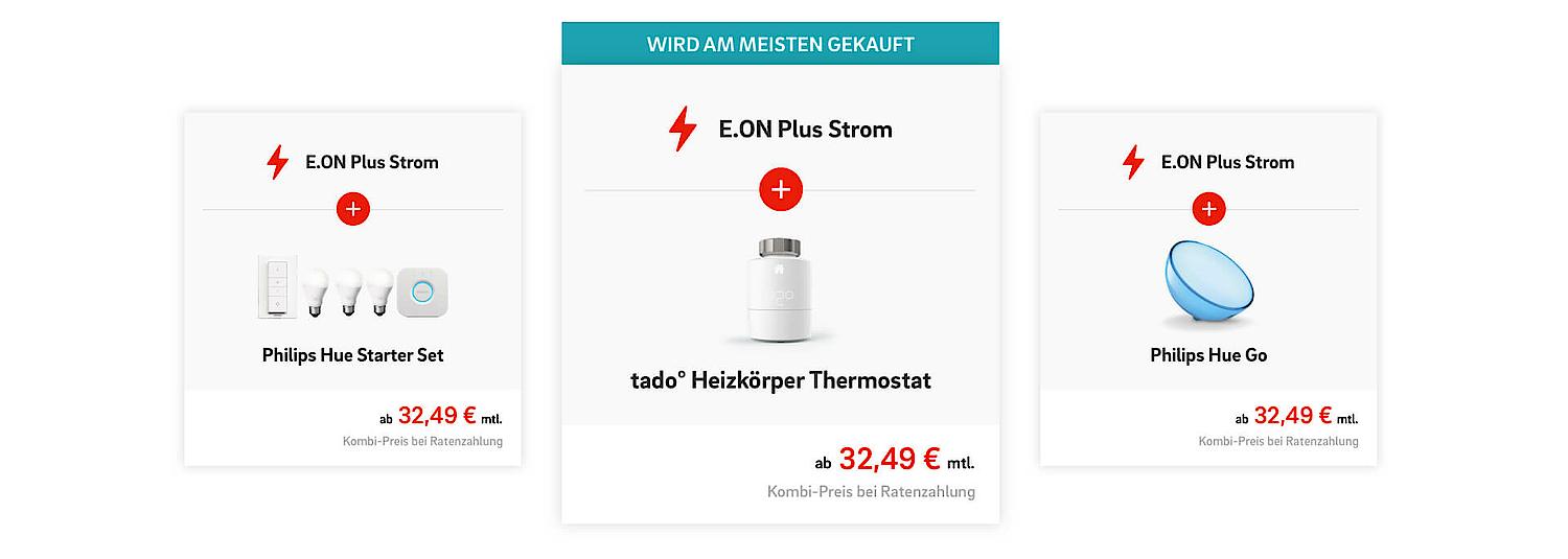 E.ON Screenshot of product offers