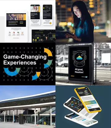 Als Teaser ist ein geometrisches Visual aus dem Designsystem für SAP Hybris zu sehen