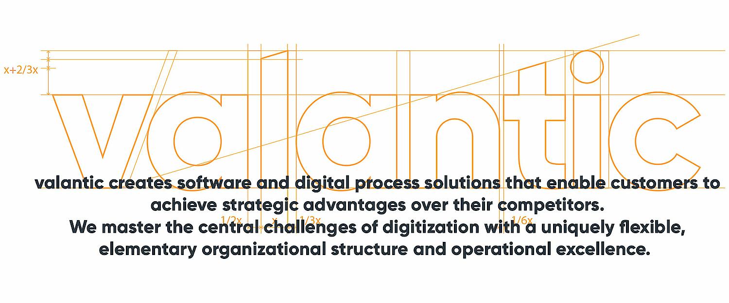 Eine Grafik zeigt die Definition von valantic als Hersteller von Software- und digitalen Prozesslösungen für die Digitalisierung.