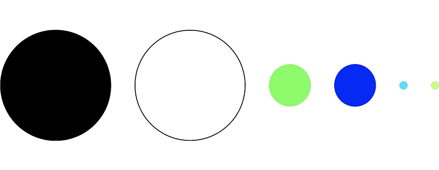 Zu sehen sind farbliche Kreise die den Pionier-Charakter der Marke Celonis betonen