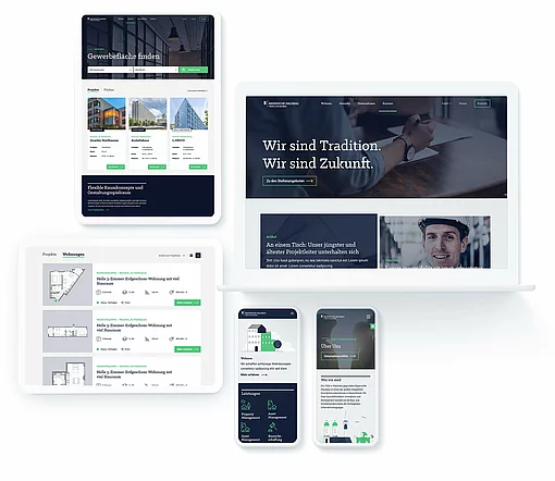 Responsive Desing Screens auf unterschiedlichen Geräten